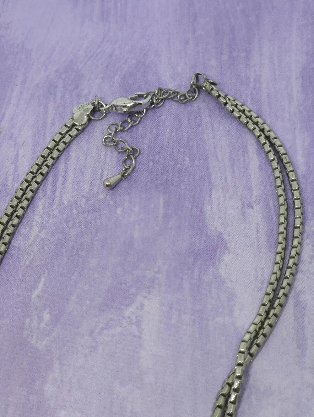 Premier Designs Double Strand Necklace With Enhanced Polished Black Bead Pendant